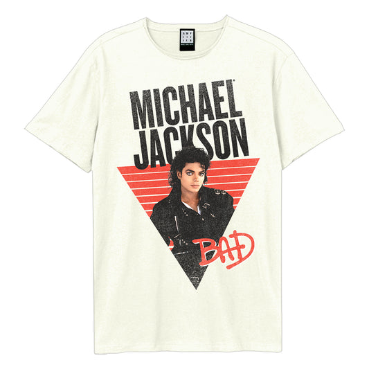 Vintage White - Front - Amplified Unisex Adult Michael Jackson T-Shirt