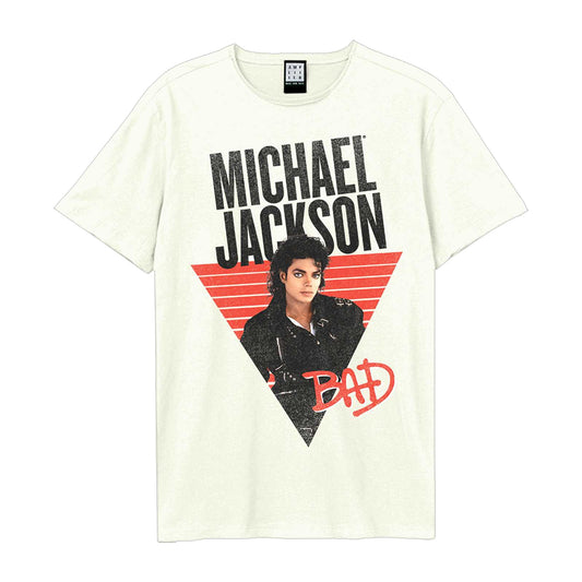 Vintage White - Front - Amplified Unisex Adult Michael Jackson T-Shirt