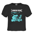 Charcoal - Front - Amplified Womens-Ladies Meteora Xray Linkin Park Crop Top