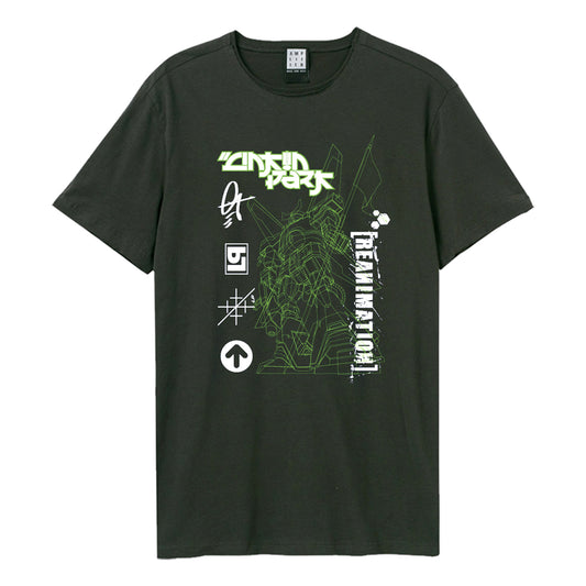 Charcoal - Front - Amplified Unisex Adult Reanimation Linkin Park T-Shirt