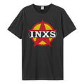 Charcoal - Front - Amplified Unisex Adult Circle Logo INXS T-Shirt