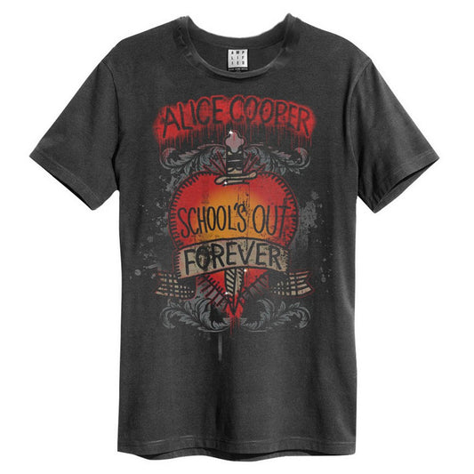 Charcoal - Front - Amplified Unisex Adult School´s Out Alice Cooper T-Shirt