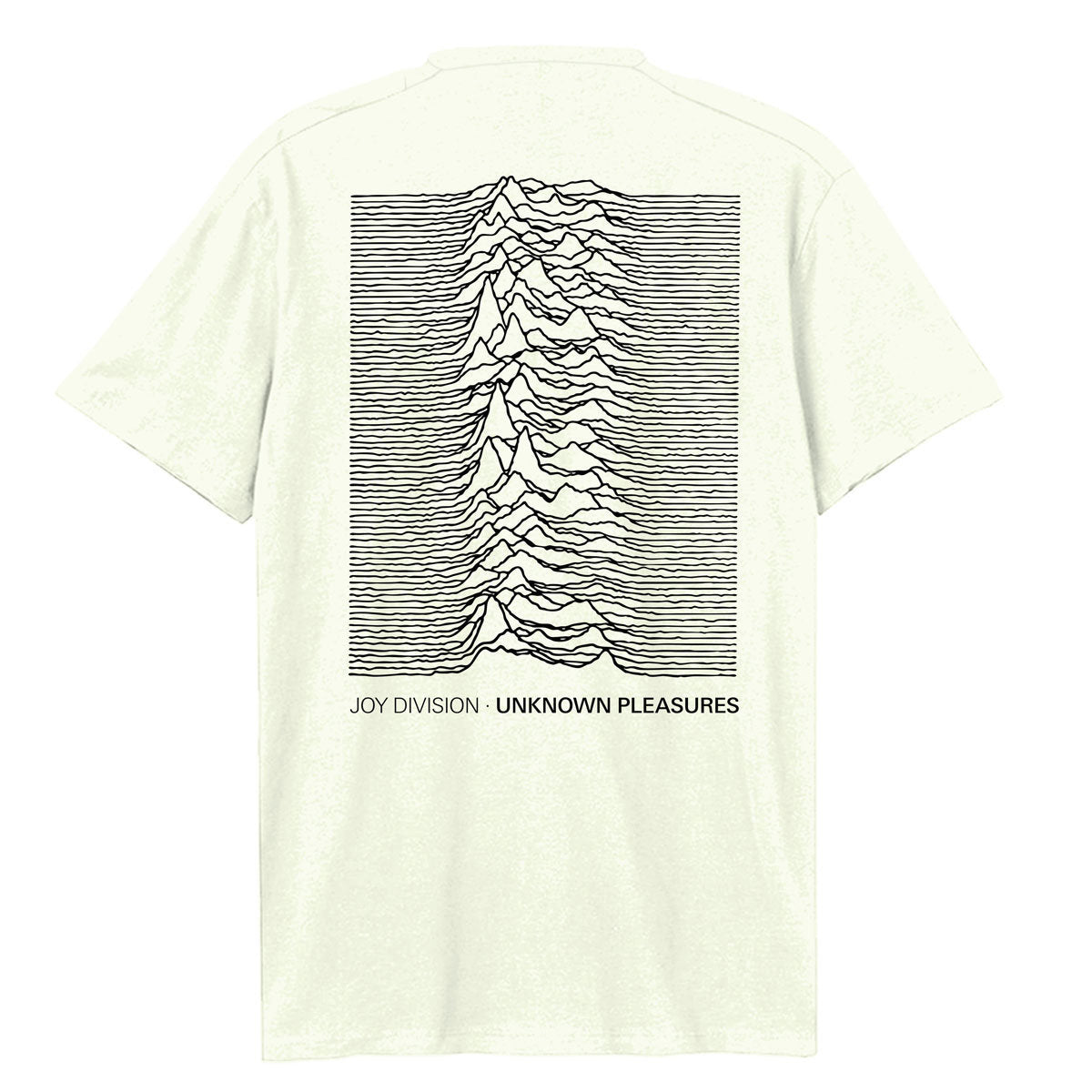 Vintage White - Back - Amplified Unisex Adult Pulsar Black Wave Joy Division T-Shirt