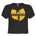 Charcoal - Front - Amplified Womens-Ladies Wu-Tang Clan Logo Crop Top