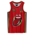 Red - Front - Amplified Mens Voodoo Lounge The Rolling Stones Basketball Jersey