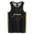 Black-Yellow - Front - Amplified Mens Seventy Two Metallica Basketball Jersey