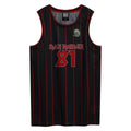 Black-Red - Front - Amplified Mens Iron Maiden Basketball Jersey