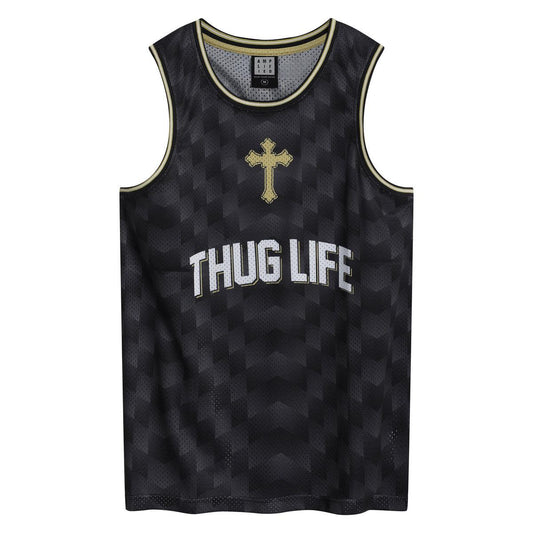 Black - Front - Amplified Mens Tupac Shakur Basketball Jersey