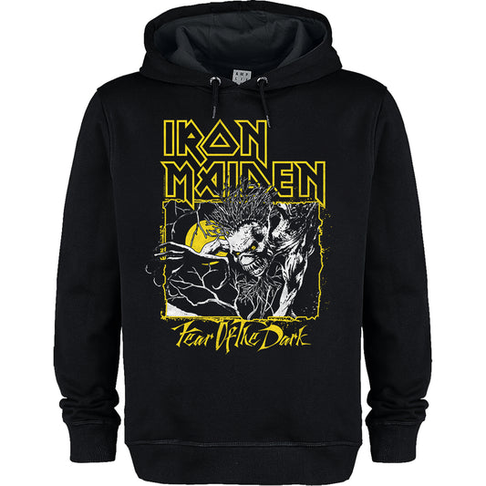 Black - Front - Amplified Unisex Adult Fear Of The Dark Iron Maiden Hoodie