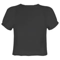 Charcoal - Back - Amplified Womens-Ladies Oasis Logo Crop Top