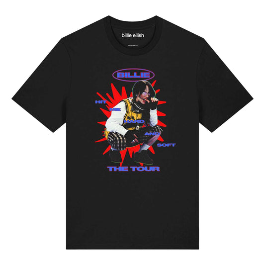 Black - Front - Amplified Unisex Adult Hit Me Hard And Soft Billie Eilish T-Shirt