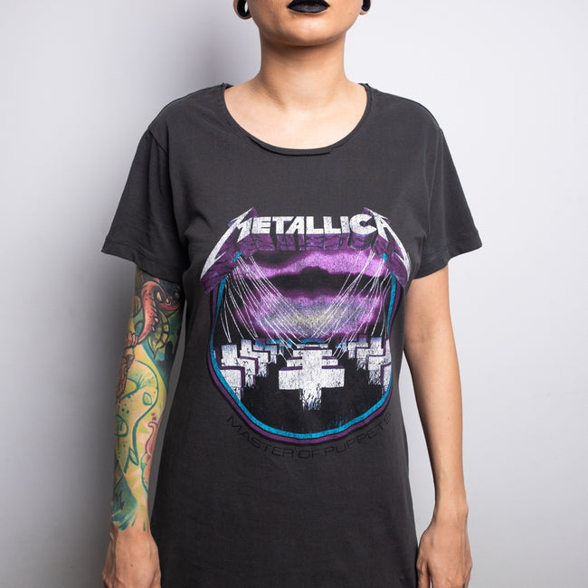 Charcoal - Lifestyle - Amplified Womens-Ladies Master Of Puppets Metallica T-Shirt Dress