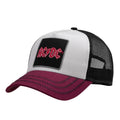 Beige-Black-Dark Red - Side - Amplified AC-DC Trucker Cap