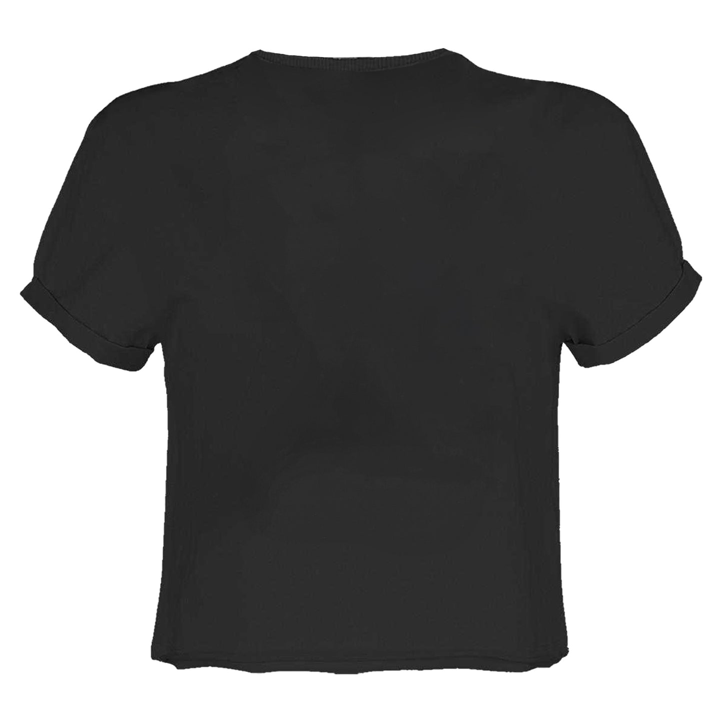 Charcoal - Back - Amplified Womens-Ladies 50th One Colour Eddie Iron Maiden Crop Top