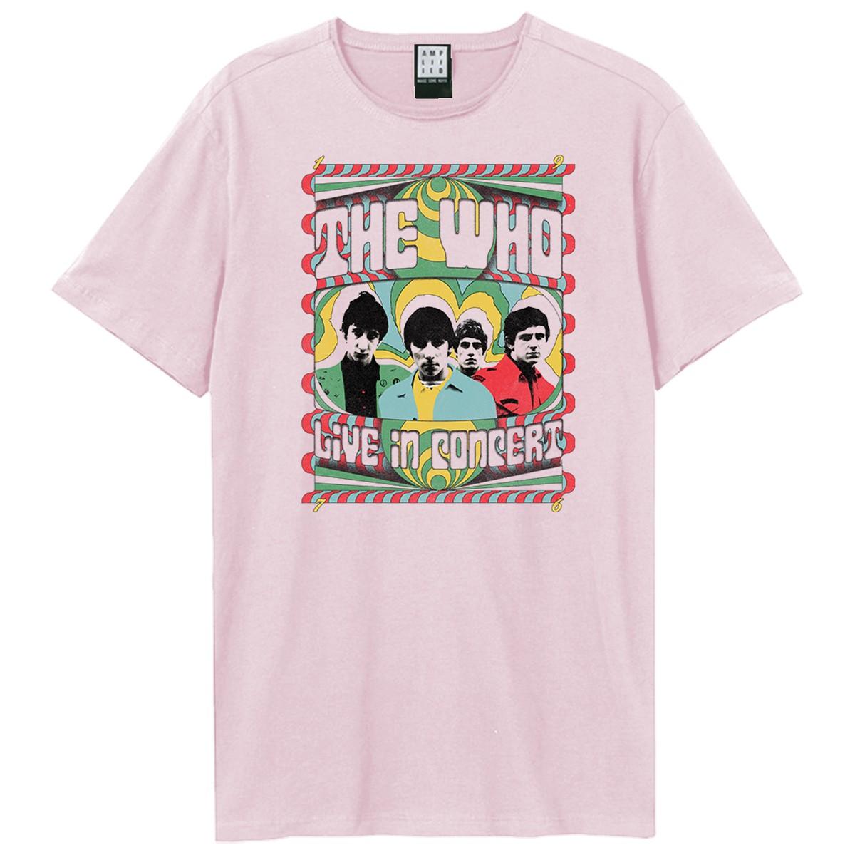 Pink - Front - Amplified Unisex Adult Paisley Live In Concert The Who T-Shirt
