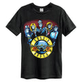Black - Front - Amplified Unisex Adult Skeleton Drum Guns N Roses T-Shirt