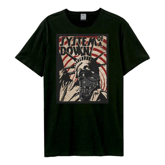 Black - Front - Amplified Unisex Adult Statue Of Liberty Systems Of A Down T-Shirt