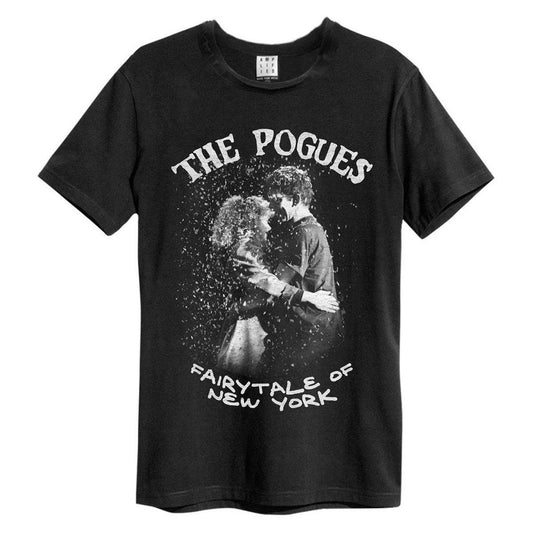 Black - Front - Amplified Unisex Adult Fairytale Of New York The Pogues T-Shirt