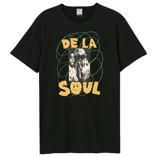 Black - Front - Amplified Unisex Adult Scribble De La Soul T-Shirt