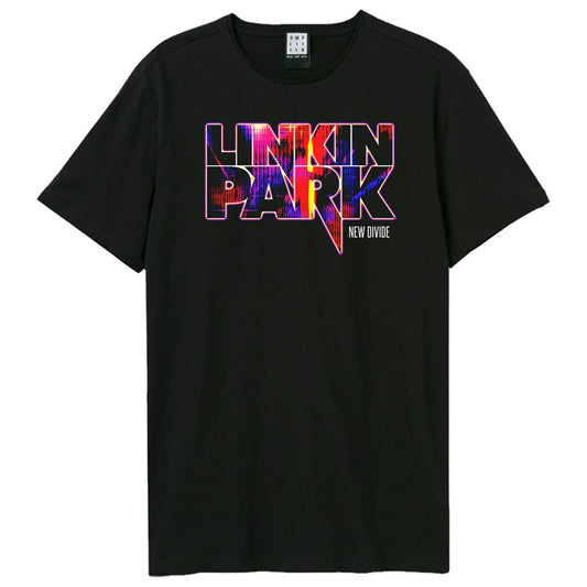 Black - Front - Amplified Unisex Adult New Divide Linkin Park T-Shirt