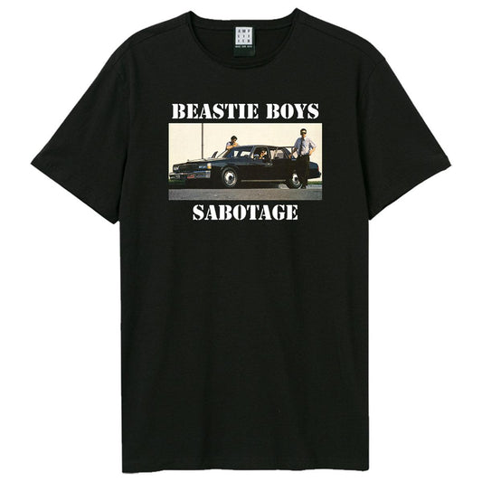 Black - Front - Amplified Unisex Adult Sabotage Beastie Boys T-Shirt