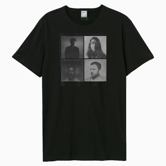 Black - Front - Amplified Unisex Adult 4 Faces Kings Of Leon T-Shirt