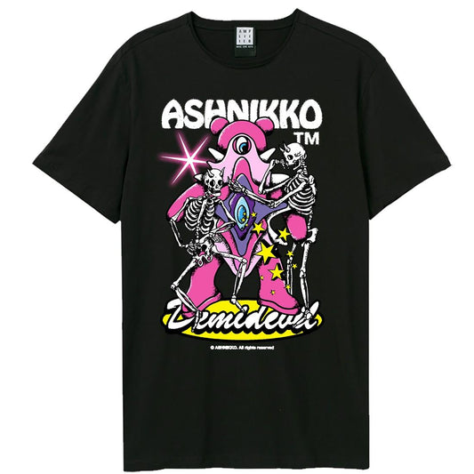 Black - Front - Amplified Unisex Adult Demidevil Ashnikko Halloween T-Shirt