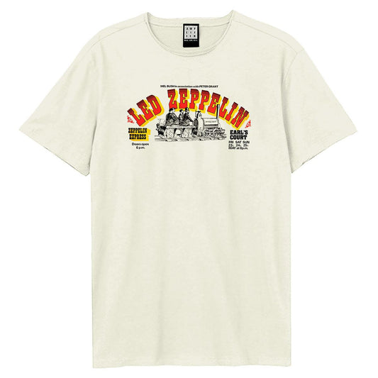 Vintage White - Front - Amplified Unisex Adult Express Led Zeppelin T-Shirt