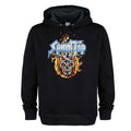 Black - Front - Amplified Unisex Adult Skull And Flames Spinal Tap Hoodie