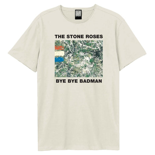 Vintage White - Front - Amplified Unisex Adult Bye Bye Badman The Stone Roses T-Shirt