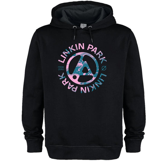 Black - Front - Amplified Unisex Adult From Zero Camo Spill Linkin Park Hoodie