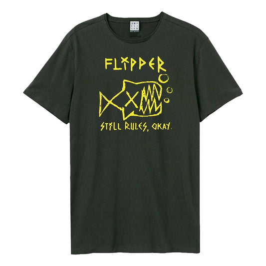 Charcoal - Front - Amplified Unisex Adult Still Rules Flipper T-Shirt