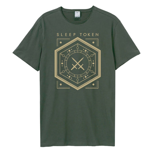 Charcoal - Front - Amplified Unisex Adult Emergence Feathered Host Sleep Token T-Shirt