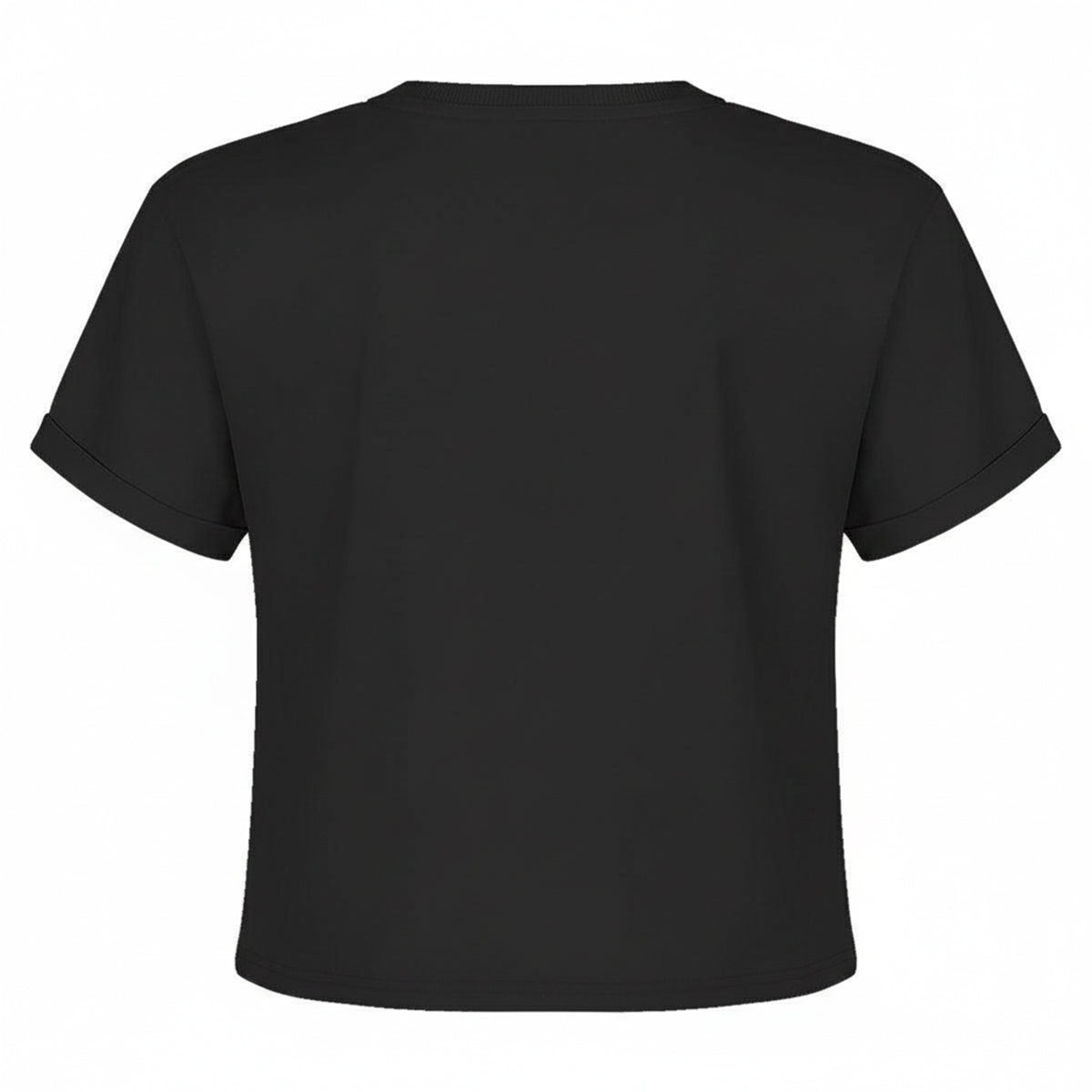 Charcoal - Back - Amplified Womens-Ladies Beautiful Trauma P!nk Crop Top