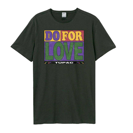 Charcoal - Front - Amplified Unisex Adult Do For Love Tupac Shakur T-Shirt