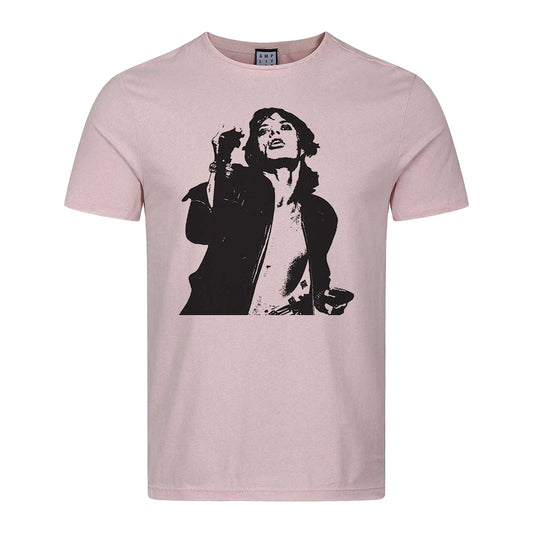 Pink 182 - Front - Amplified Unisex Adult Mick The Rolling Stones T-Shirt