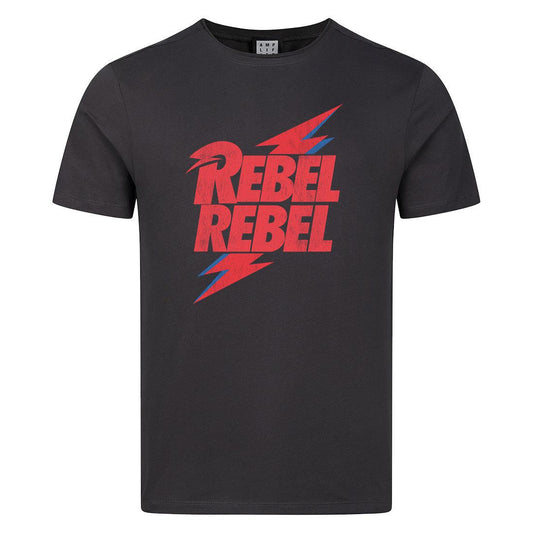 Charcoal - Front - David Bowie Unisex Adult Rebel Rebel T-Shirt