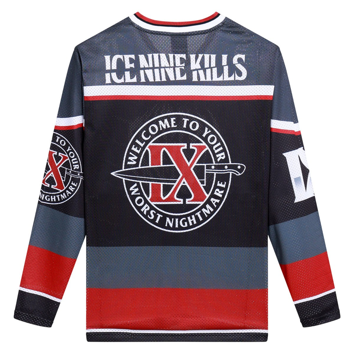 Black - Back - Amplified Unisex Adult Ice Nine Kills Hockey Jersey