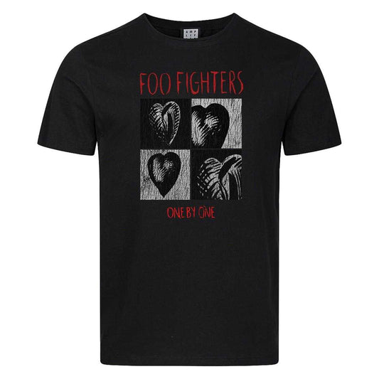 Black - Front - Amplified Unisex Adult One By One Foo Fighters T-Shirt