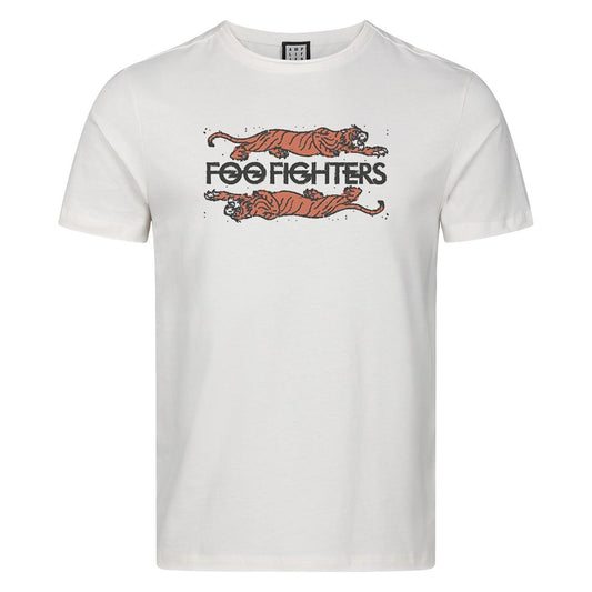 Vintage White - Front - Amplified Unisex Adult Tiger Foo Fighters T-Shirt