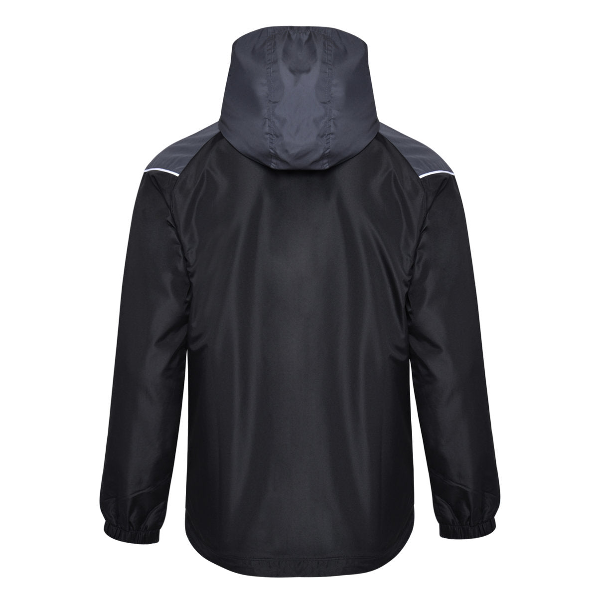 Black-Carbon-Brilliant White - Back - Umbro Childrens-Kids Waterproof Jacket