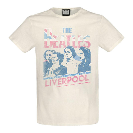 Vintage White - Front - Amplified Unisex Adult Liverpool 2nd Edition The Beatles T-Shirt