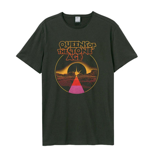 Charcoal - Front - Amplified Unisex Adult Eye Of The Moon Queens Of The Stone Age T-Shirt