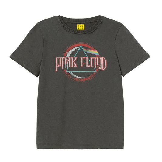 Charcoal - Front - Amplified Childrens-Kids On The Run Pink Floyd T-Shirt