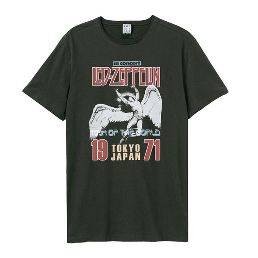 Charcoal - Front - Amplified Unisex Adult Tokyo 71 Led Zeppelin T-Shirt