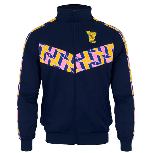 Navy-Multicoloured - Front - Scottish FA Mens Track Jacket