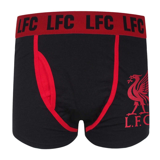Black - Front - Liverpool FC Mens Crest Boxer Shorts