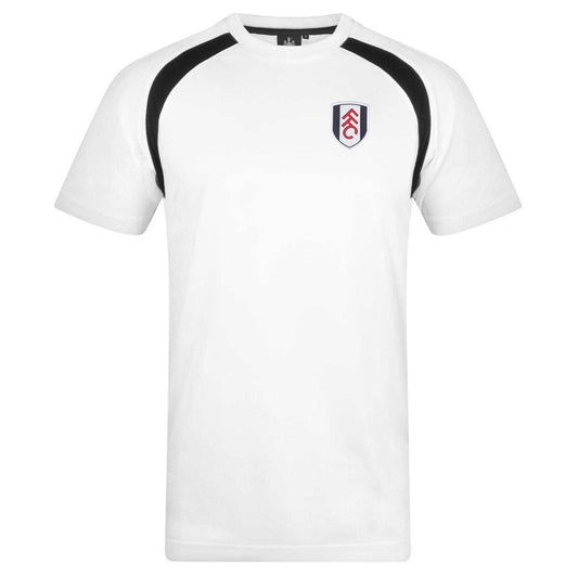 White - Front - Fulham FC Mens Polyester T-Shirt