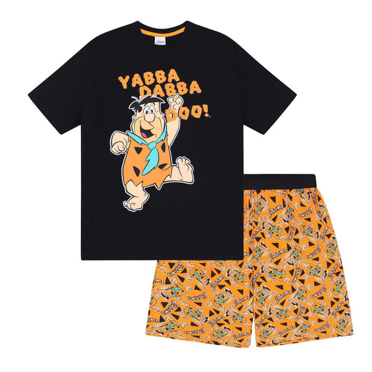 Black - Front - The Flintstones Boys Fred Short Pyjama Set