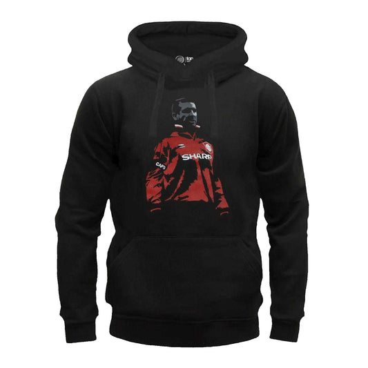 Black - Front - Fan Originals Mens Eric Cantona 1996 Hoodie